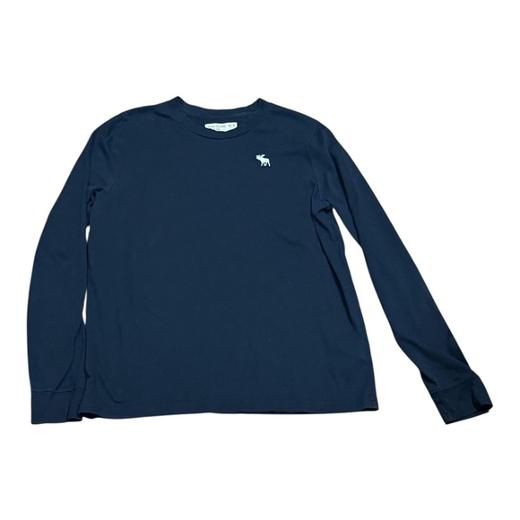 abercrombie kids Other - Abercrombie Kids Shirt Youth 15/16 Navy Blue Long Sleeve Crew Neck Logo Top